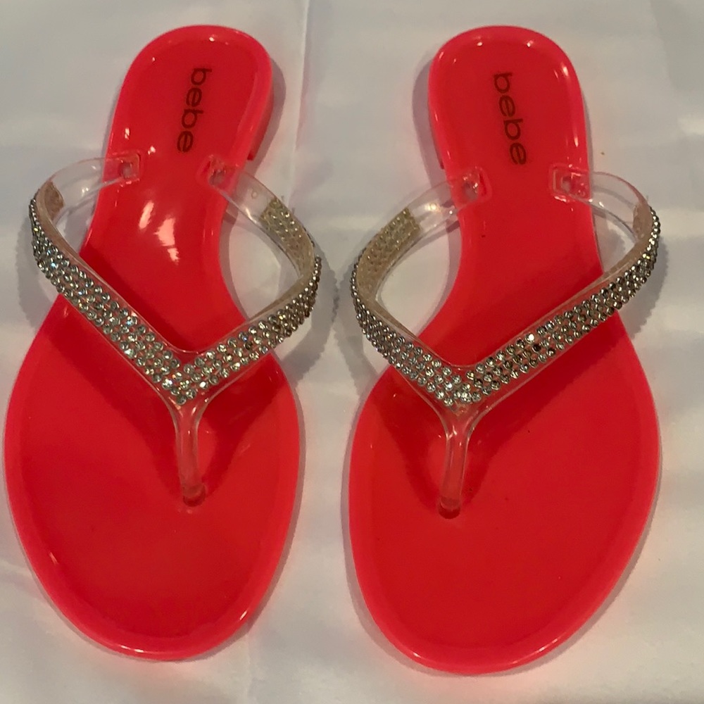 Bebe jelly Flipflops NWOT Size 6